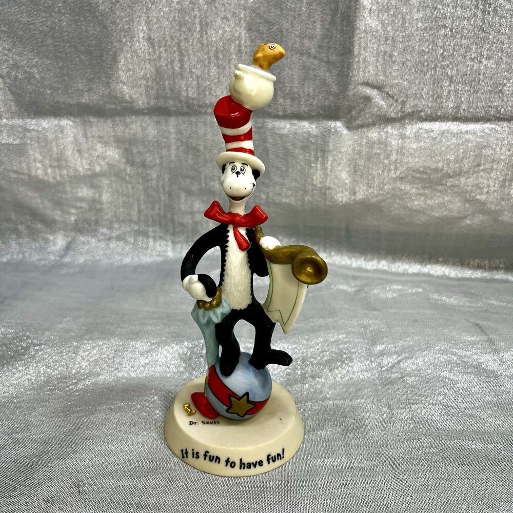 MINT Vintage 2000 Hallmark DR. SEUSS "HAT TRICKS"  Figurine 1E 8965